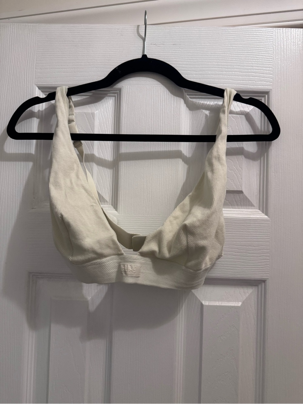 SKIMS Ribbed Wireless Bralette in Cream